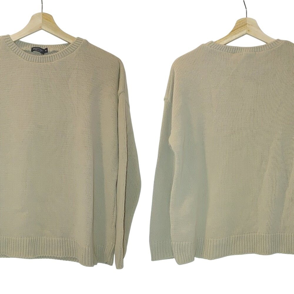 Nasty Gal You've‎ Met Your Match Knit Sweater Only Tan Oatmeal New Medium M